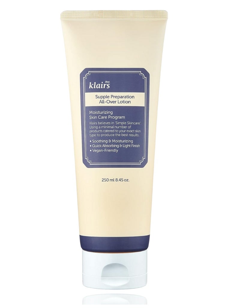 Klairs Dryness & Dehydrated Skin Relief – Klairs Supple Preparation All-Over Lotion 250ml | Lightweight Full-Body Hydration - Image 1